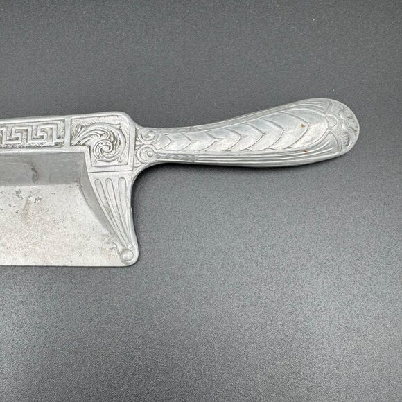 Antique Aluminum Silent Butler Crumb Catcher Tray with Scraper Vintage - Picture 5 of 16